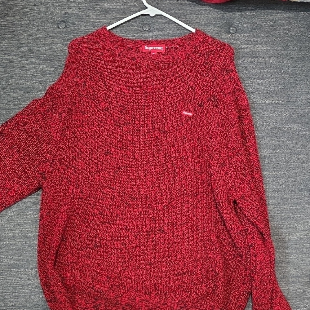 Supreme Marled Red Women's Crew Neck Sweater